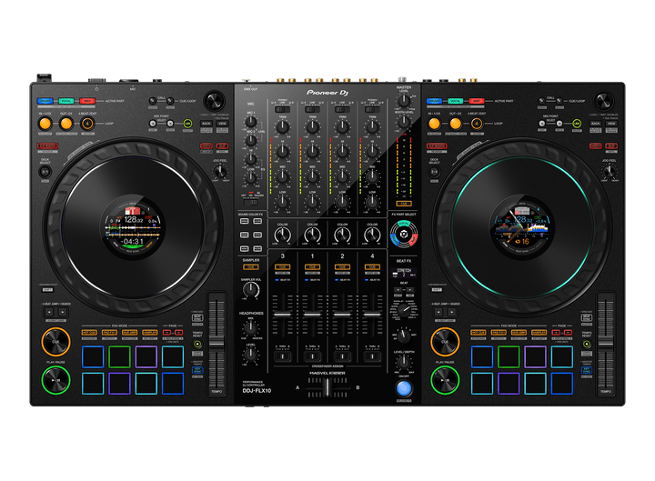 Pioneer DDJ-FLX10 4-channel DJ performance controller for multiple DJ applications (Black) - Golchha Computers