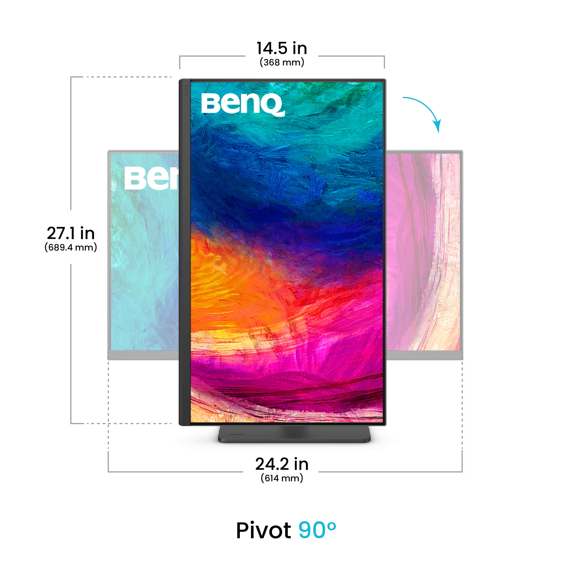 Benq PD2706QN 27-inch QHD 95% P3 90W USB-C Designer Monitor - GOLCHHA COMPUTERS 