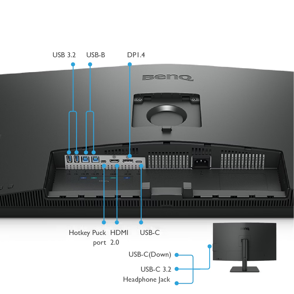 Benq PD3205U 31.5-inch 4K UHD sRGB USB-C Designer Monitor