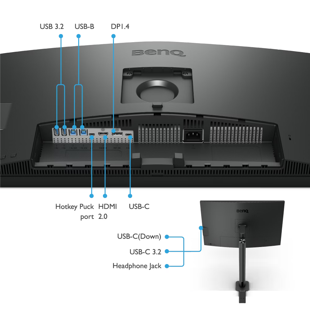 Benq PD3205UA 32-inch Ergo Arm 4K UHD sRGB HDR10 USB-C Designer Monitor