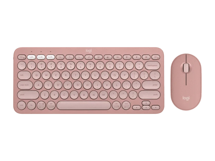 Logitech PEBBLE 2 COMBO Slim, multi-device Bluetooth® keyboard and mouse with customizable keys and button. - Golchha Computers