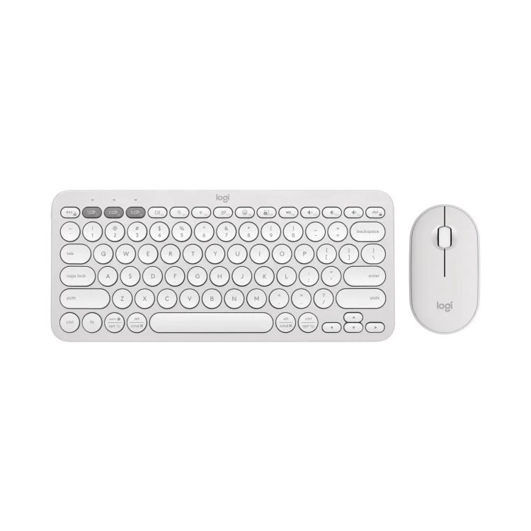 Logitech PEBBLE 2 COMBO Slim, multi-device Bluetooth® keyboard and mouse with customizable keys and button. - Golchha Computers