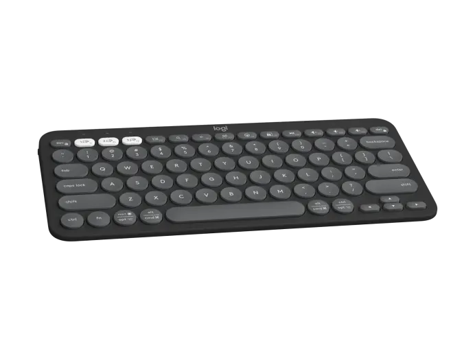 Logitech PEBBLE KEYS 2 K380S Slim, minimalist Bluetooth® keyboard with customizable keys.