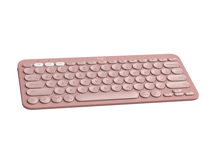 LOGITECH - Clavier sans fil - Pebble Keys 2 K380s - Bluetooth - Bouton  Easy-Switch - Rose - (920-011805)