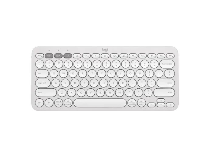 Logitech PEBBLE KEYS 2 K380S Slim, minimalist Bluetooth® keyboard with customizable keys.