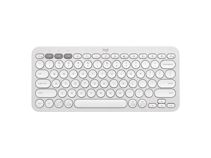 Logitech PEBBLE KEYS 2 K380S Slim, minimalist Bluetooth® keyboard with customizable keys. - Golchha Computers