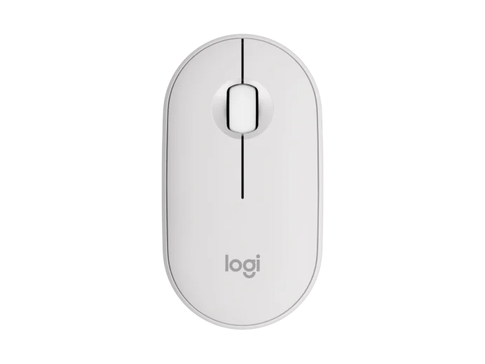 Logitech PEBBLE MOUSE 2 M350S Slim, compact Bluetooth® mouse with a customizable button.