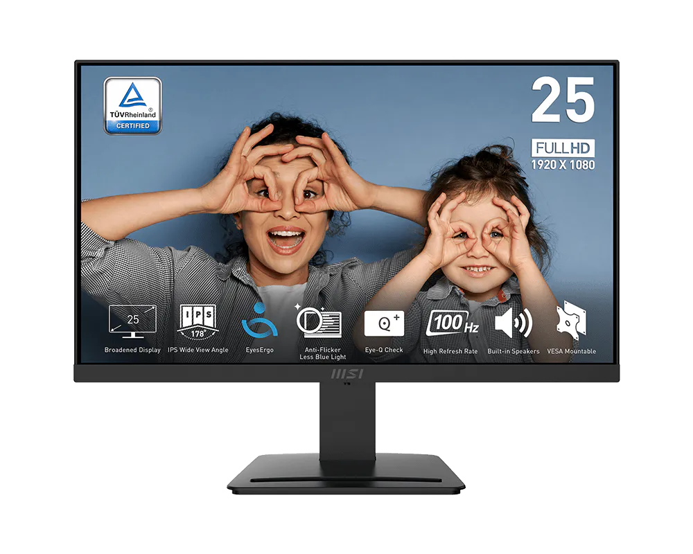 MSI PRO MP253 24.5-inch IPS 1920 x 1080 (FHD) 100 Hz Business Monitor - GOLCHHA COMPUTERS 