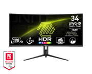 MSI MAG 342CQR E2 34 Inch UWQHD 180 Hz Curved Gaming Monitor - GOLCHHA COMPUTERS 