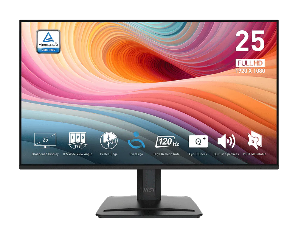 MSI PRO MP251 E2 24.5-Inch FHD 120 Hz IPS Office Monitor - GOLCHHA COMPUTERS 