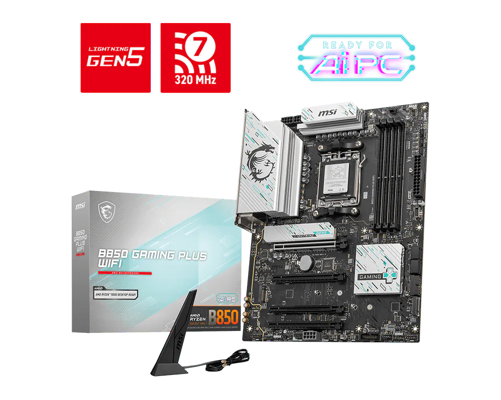MSI B850 Gaming Plus WIFI ATX AMD AM5 DDR5 motherboard