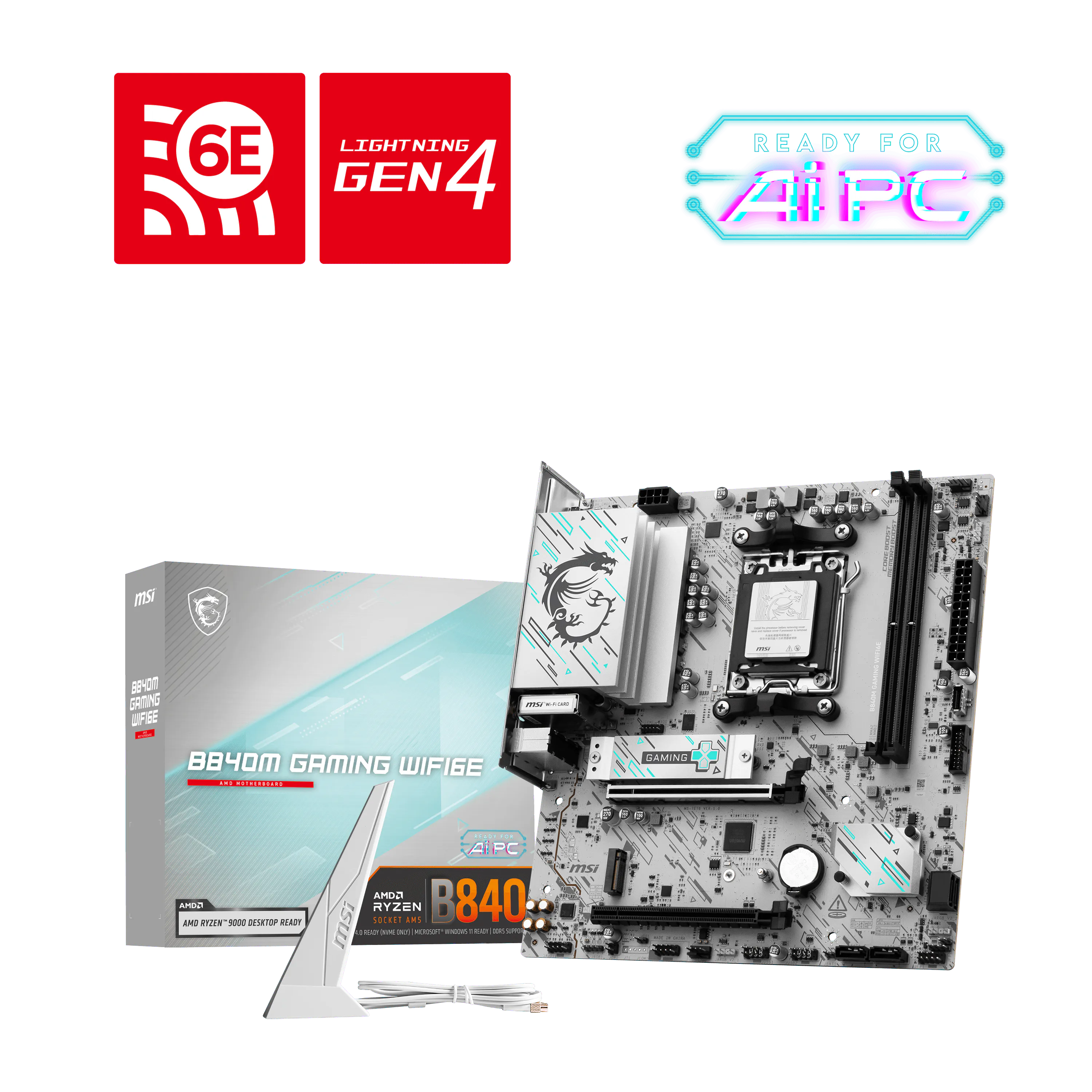 MSI B840M GAMING WIFI6E M-ATX Motherboard