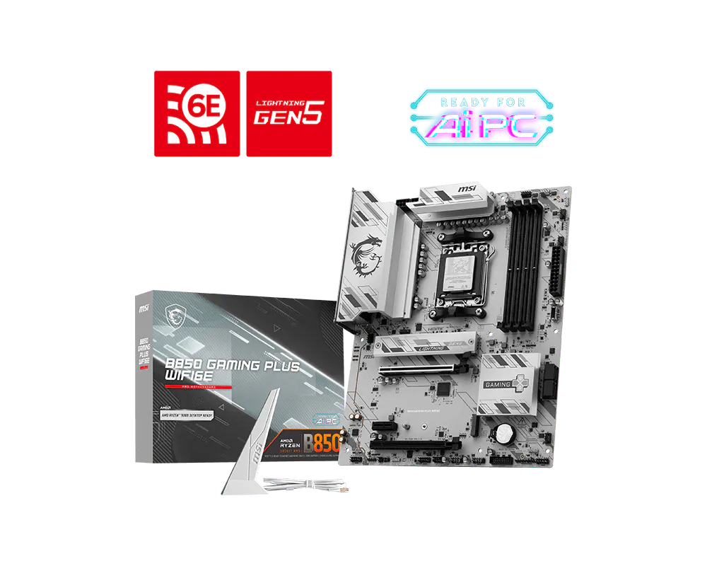 MSI B850 GAMING PLUS WIFI6E DDR5 ATX Motherboard (AMD AM5)