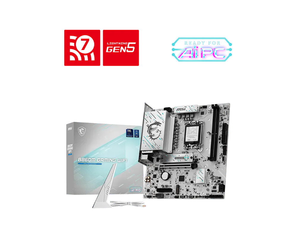 MSI B860M GAMING WIFI INTEL B860 DDR5 MOTHERBOARD