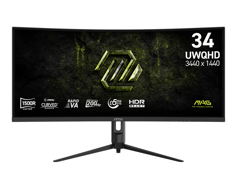 MSI MAG 342CQRF E20 34 inch 3440x1440 (UWQHD) 200Hz Curved Gaming Monitor - GOLCHHA COMPUTERS 