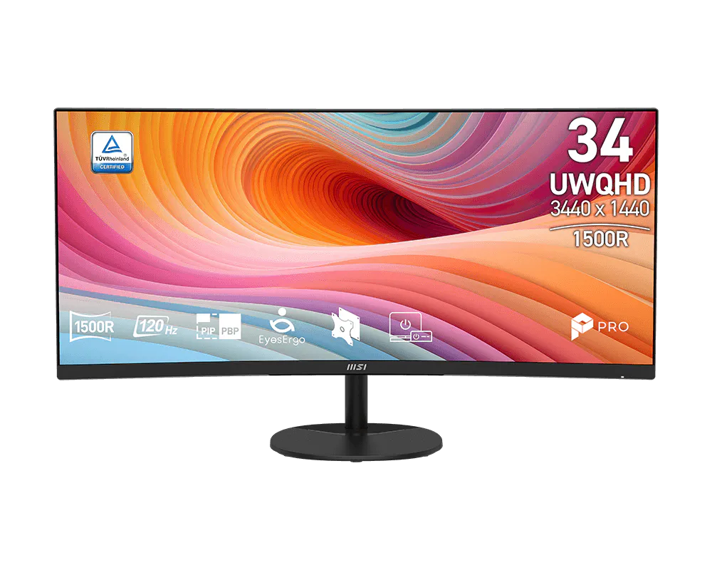 MSI PRO MP341CQ E12 34 Inch 2K 120Hz Ultrawide Business Monitor - GOLCHHA COMPUTERS 