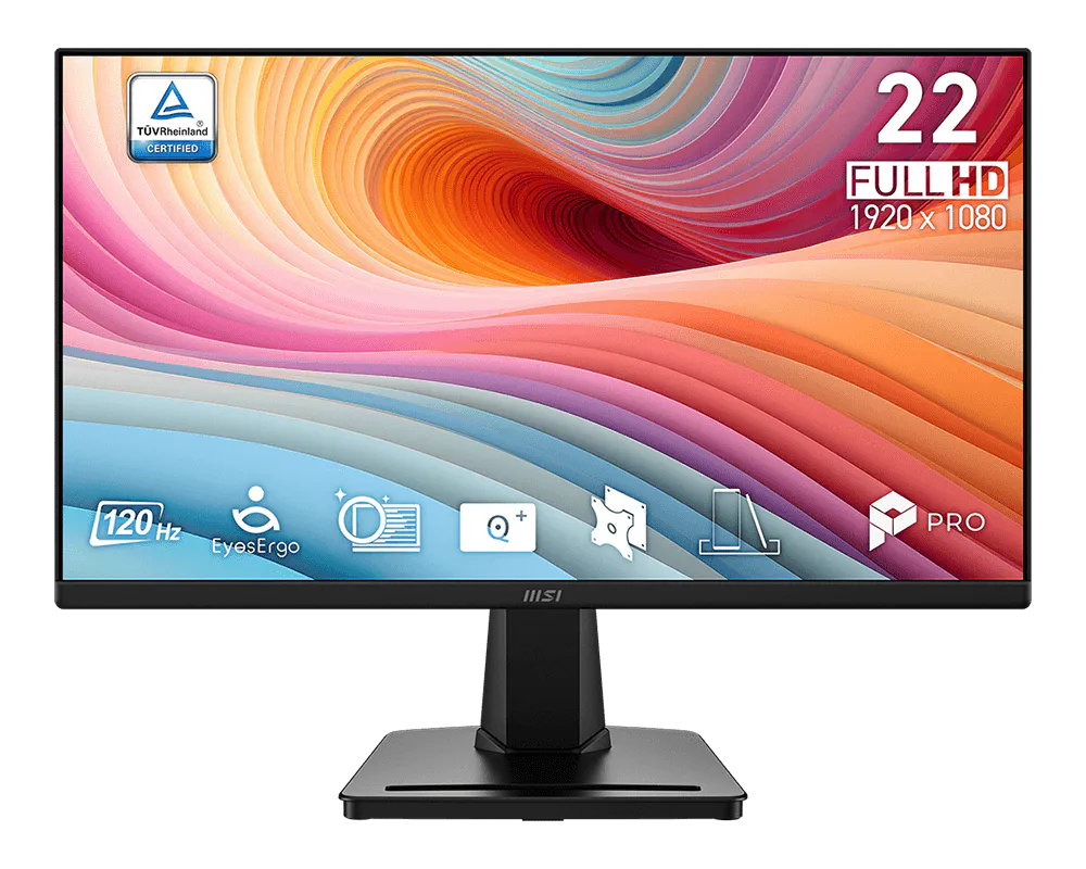 MSI PRO MP225 E12VL 22" FHD 120Hz Business Monitor - GOLCHHA COMPUTERS 
