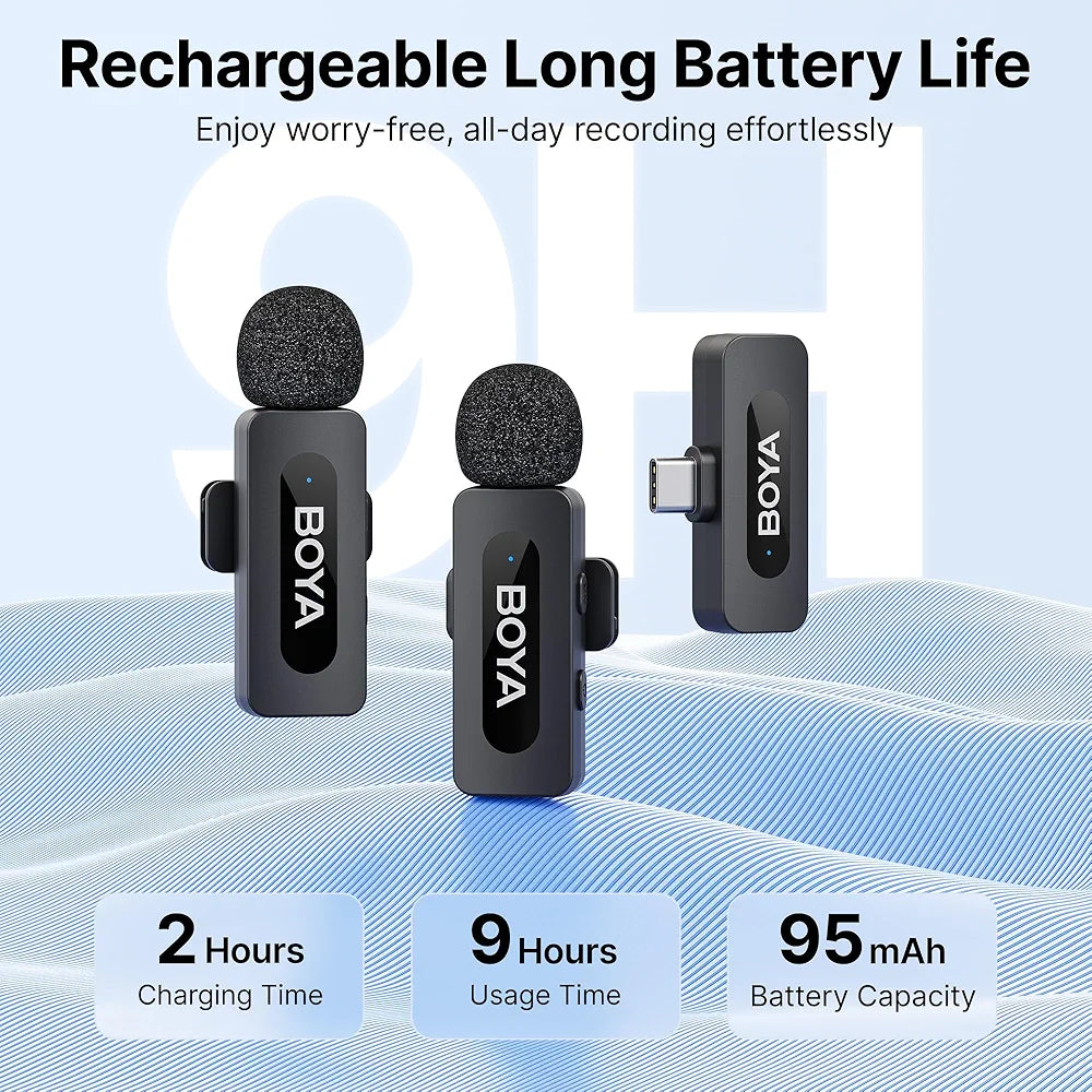BOYA BY-V20 Dual Wireless Lavalier Microphone