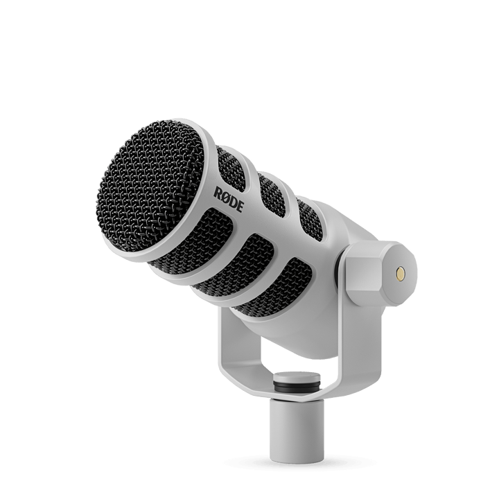 Rode PodMic USB Versatile Dynamic Broadcast Microphone And PSA1+ Professional Studio Arm Combo - White - Golchha Computers