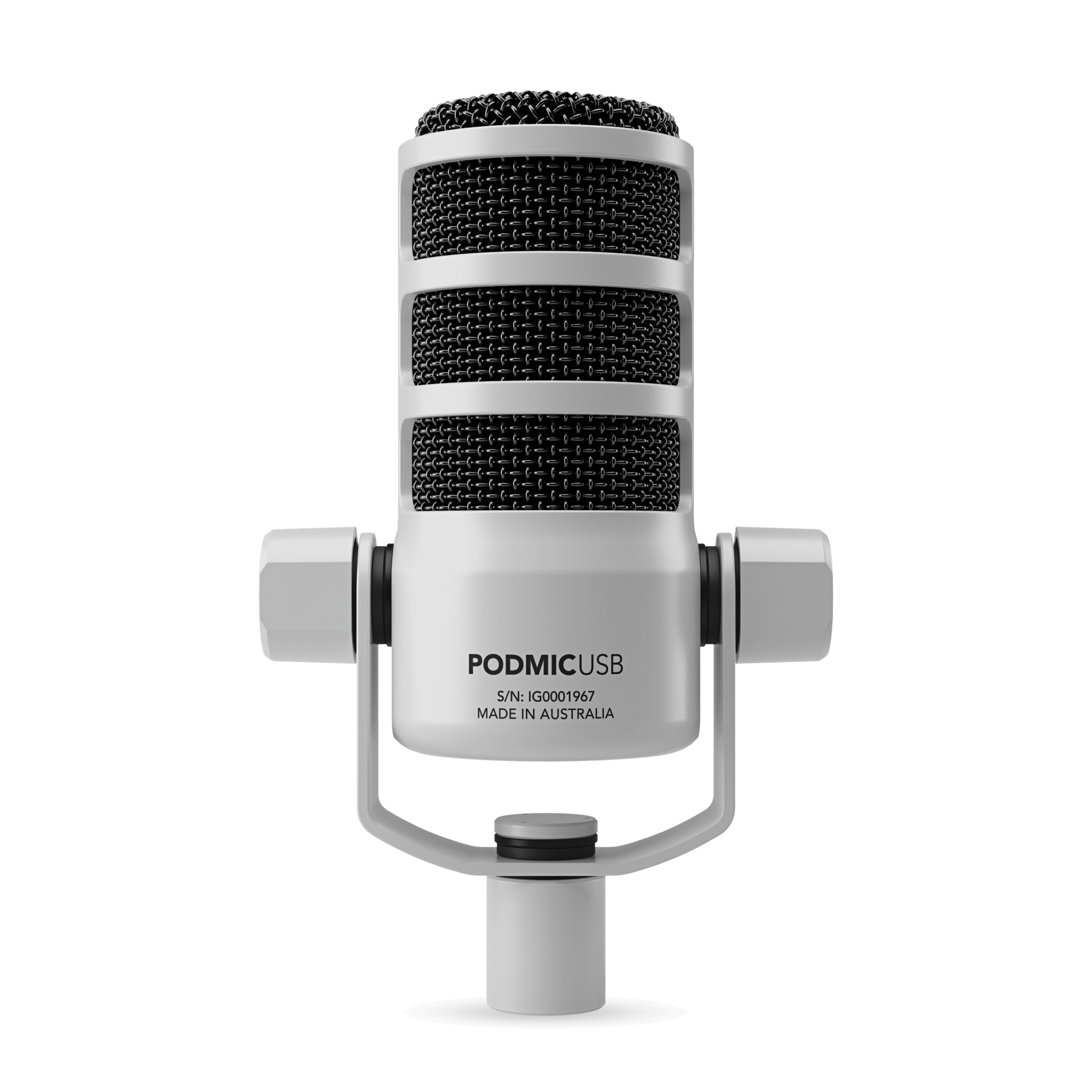 Rode PodMic USB Versatile Dynamic Broadcast Microphone And PSA1+ Professional Studio Arm Combo - White - Golchha Computers