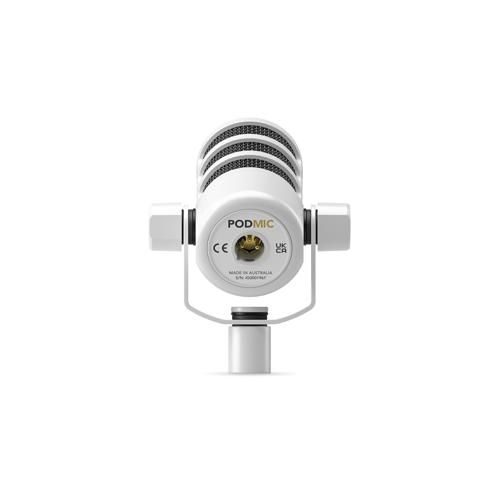 Rode PodMic Dynamic Broadcast Microphone And PSA1+ Professional Studio Arm Combo - White - Golchha Computers