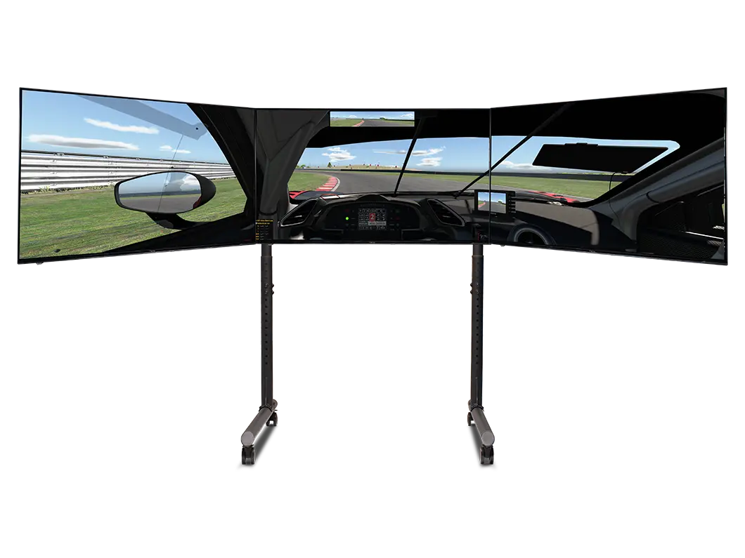 Next Level NLR-R011 Round Tube Freestanding Triple Monitor Stand- Dispatch in 3 Business Days - GOLCHHA COMPUTERS 