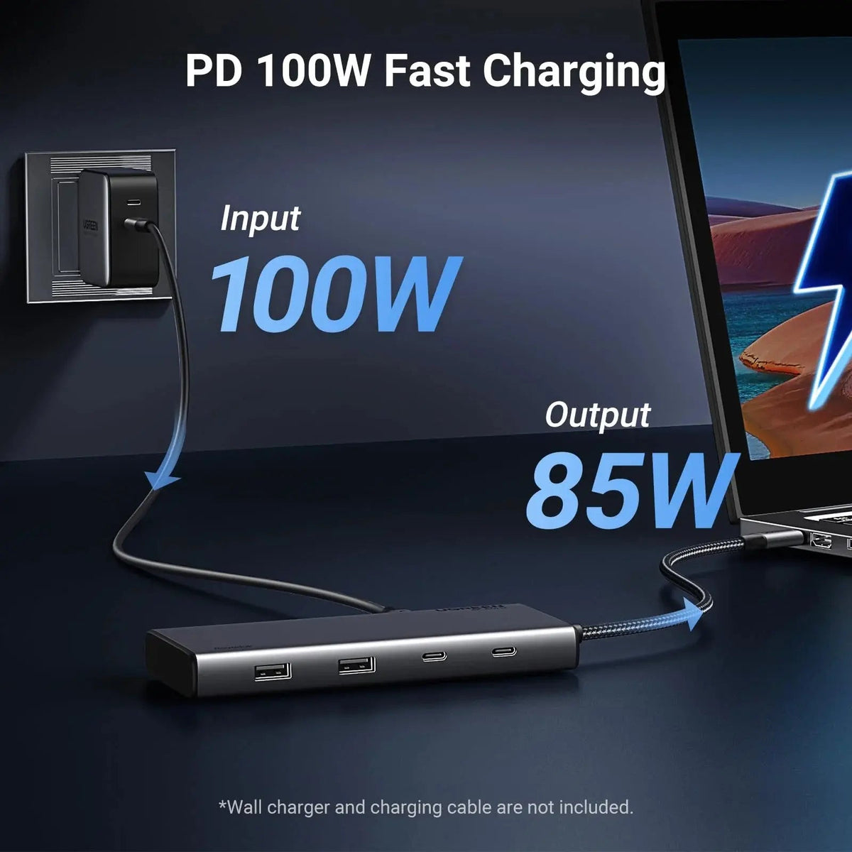 UGREEN 8-in-1 USB-C Docking Station, Triple Display 2× HDMI + DP 4K 60Hz, 10Gbps, 100W PD (35625)