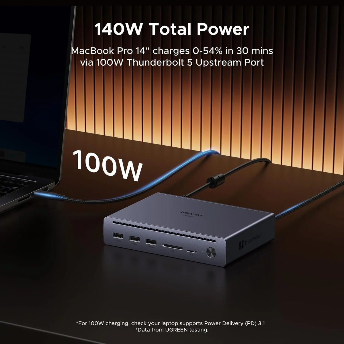 UGREEN Revodok Maxidok Thunderbolt 5 Dock 10-in-1 with Gigabit Ethernet and dual 6K/8K displays - GOLCHHA COMPUTERS 