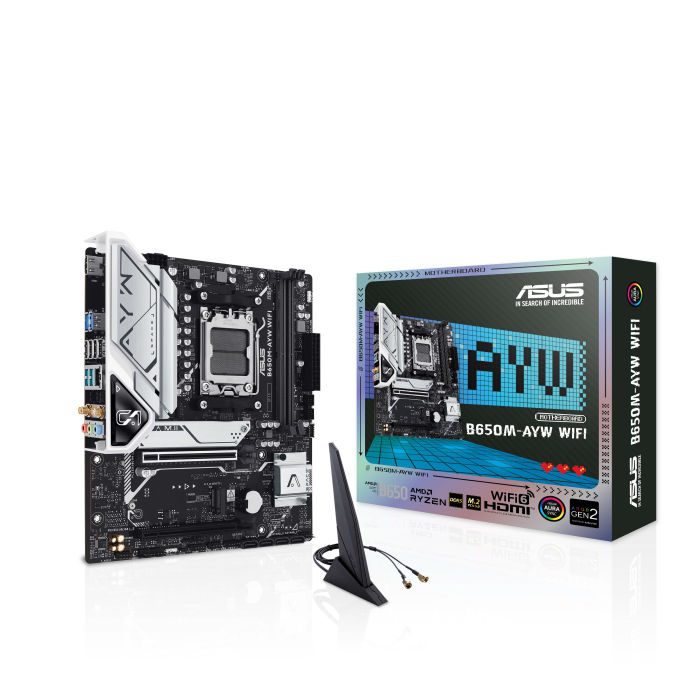 Asus B650M-AYW WIFI AMD B650 Micro-ATX motherboard with DDR5