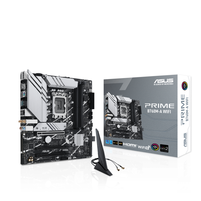 Asus B760M-A WIFI mATX mortheboard with PCIe 4.0 DDR5