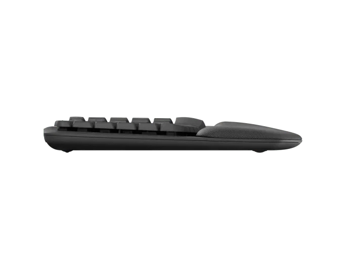 Logitech Wave Keys- A wireless ergonomic keyboard with a cushioned palm rest, for natural, feel-good typing throughout the day. - Golchha Computers