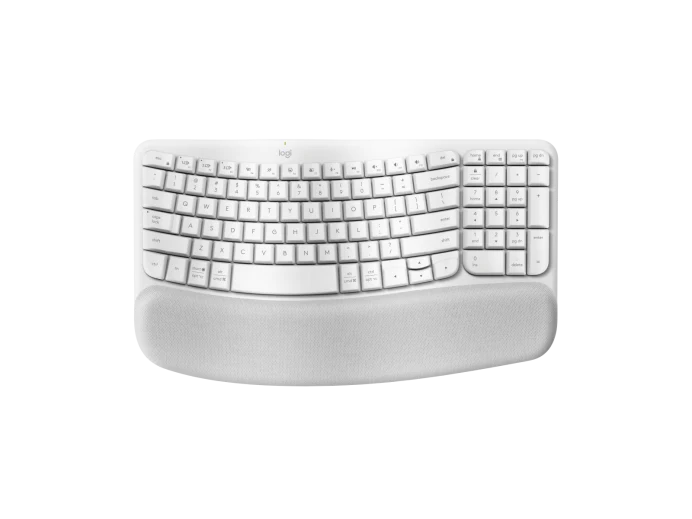 Logitech Wave Keys Wireless Ergonomic Keyboard with Cushioned Palm Rest,  Comfortable Natural Typing, Easy-Switch, Bluetooth, Logi Bolt Receiver, for  Multi-OS, Windows/Mac - Graphite 