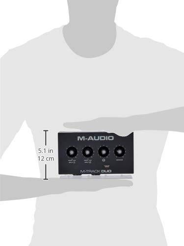 M-Audio M-Track Duo – USB Audio Interface for Recording, Streaming and Podcasting with Dual XLR, Line & DI Inputs, plus a Software Suite Included - Golchha Computers