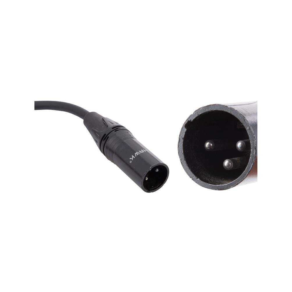 Hawk Proaudio SXFG010 Gold Series XLR Male to Female With Cable Tie for Speaker - 10 feet (Black) - Golchha Computers