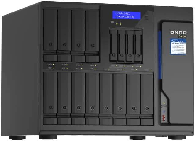 QNAP TVS-H1688X-W1250-32G High-speed media NAS with Intel® Xeon® W-1250 CPU and 2 Ports 10 G LAN, Thunderbolt 3 - Dispatched in 5 Business Days - Golchha Computers