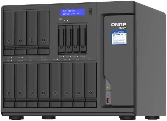 QNAP TVS-H1688X-W1250-32G High-speed media NAS with Intel® Xeon® W-1250 CPU and 2 Ports 10 G LAN, Thunderbolt 3 - Dispatched in 5 Business Days - Golchha Computers