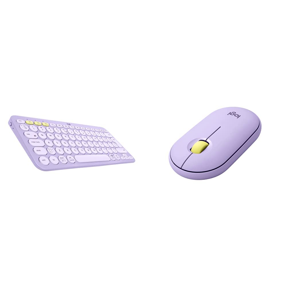 Logitech K380 Wireless Multi Device Bluetooth Keyboard for PC/Mac/Laptop/Smartphone/Tablet with M350 Pebble Bluetooth Wireless Mouse - Golchha Computers