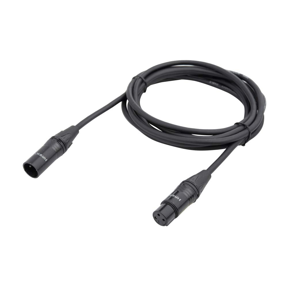 Hawk Proaudio SXFG010 Gold Series XLR Male to Female With Cable Tie for Speaker - 10 feet (Black) - Golchha Computers