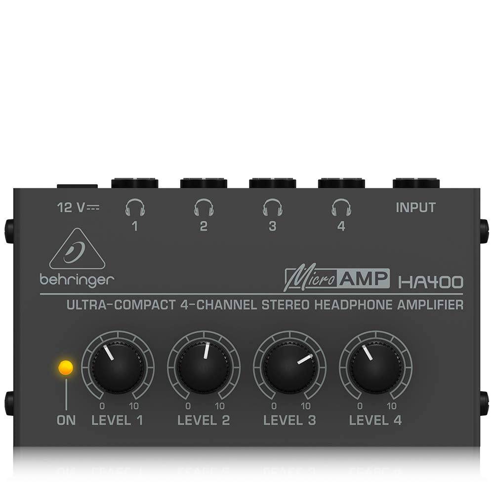 Behringer HA400 4-Channel Headphone Amplifier, Black - Golchha Computers