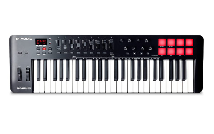 M-Audio Oxygen 49 V – 49 Key USB MIDI Keyboard Controller With Beat Pads, Smart Chord & Scale Modes, Arpeggiator and Software Suite Included - Golchha Computers