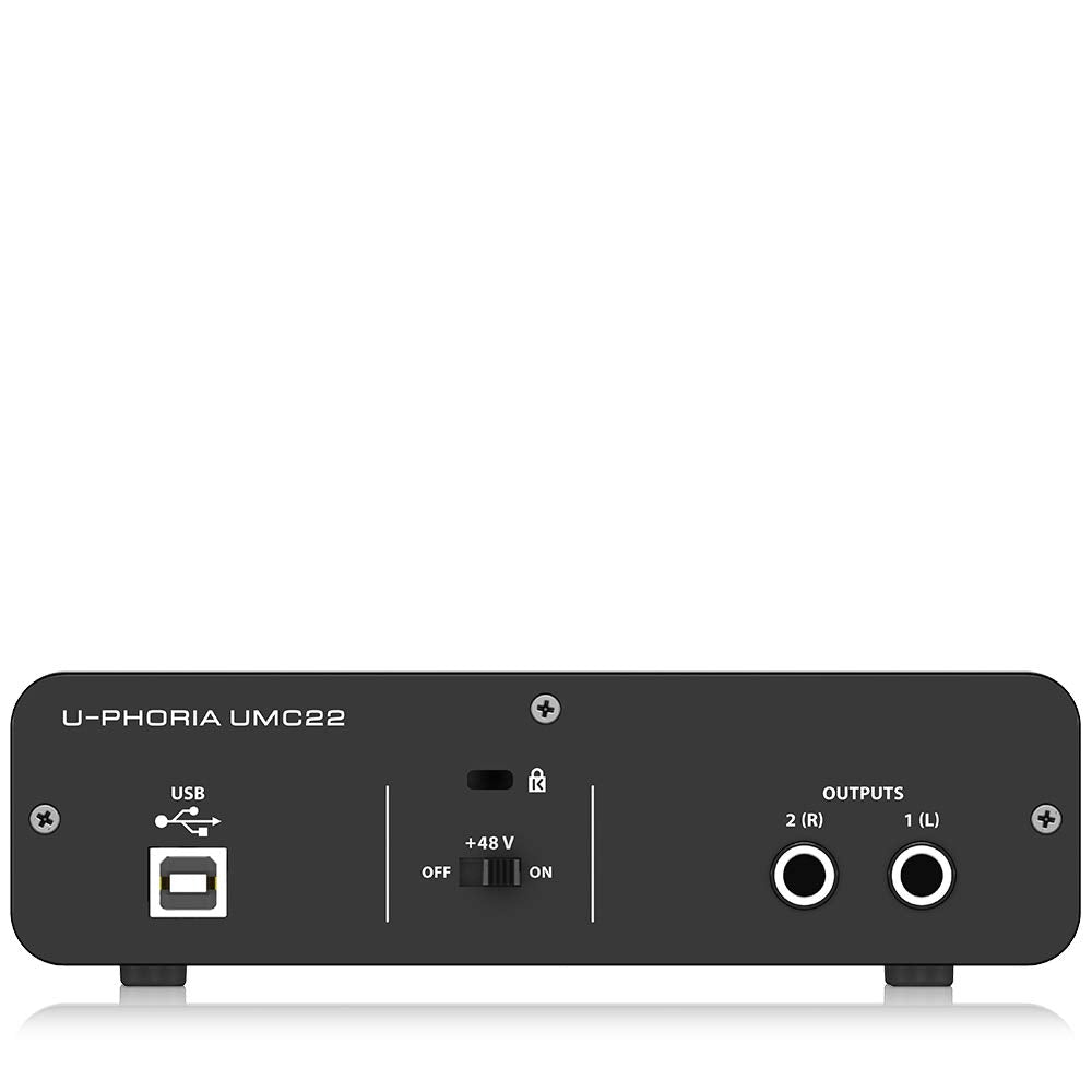 Behringer U-PHORIA UMC22 Audiophile 2x2 USB Audio Interface with MIDAS Mic Preamplifier - Golchha Computers