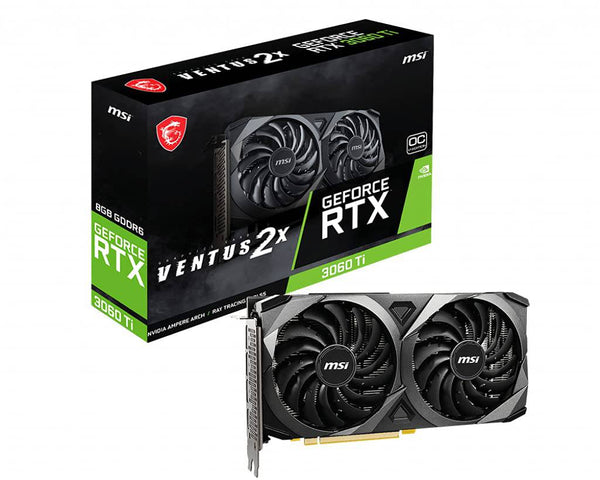 MSI GeForce RTX 3060 Ti Ventus 2X 8G OCV1 LHR 8GB GDDR6 256-bIt Gaming Graphic Card - Golchha Computers