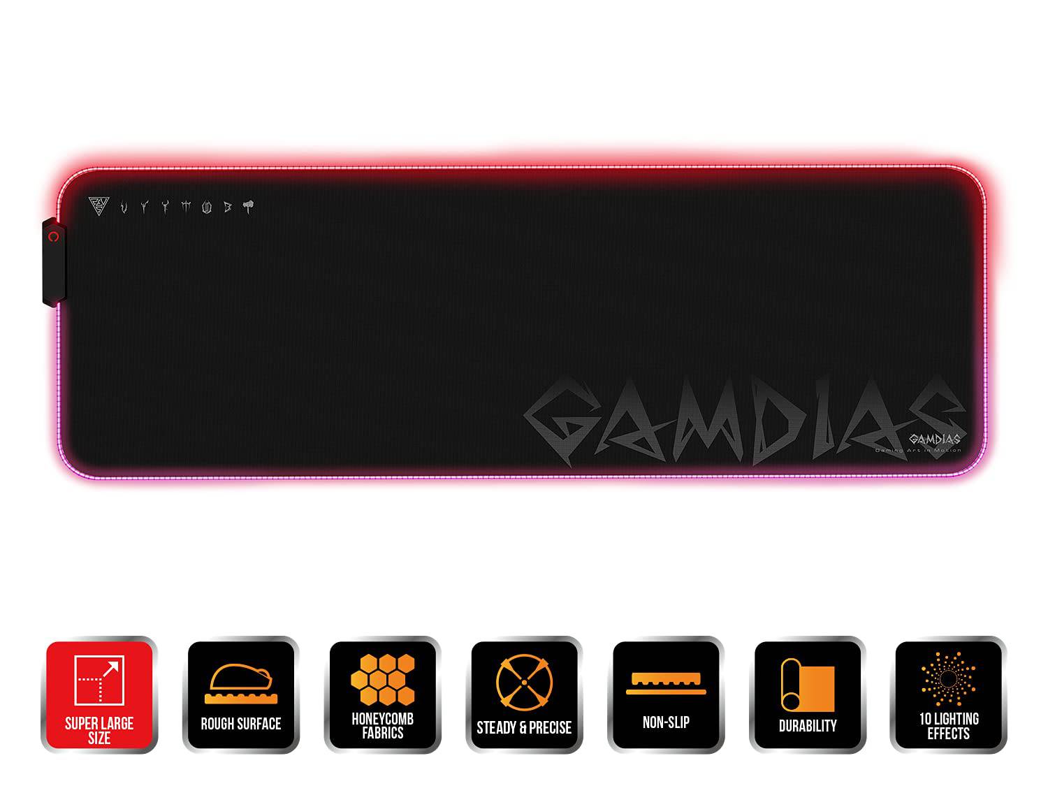 Gamdias NYX P3 ARGB Gaming Mouse Pad with Non-Slip Rubber Base - Golchha Computers