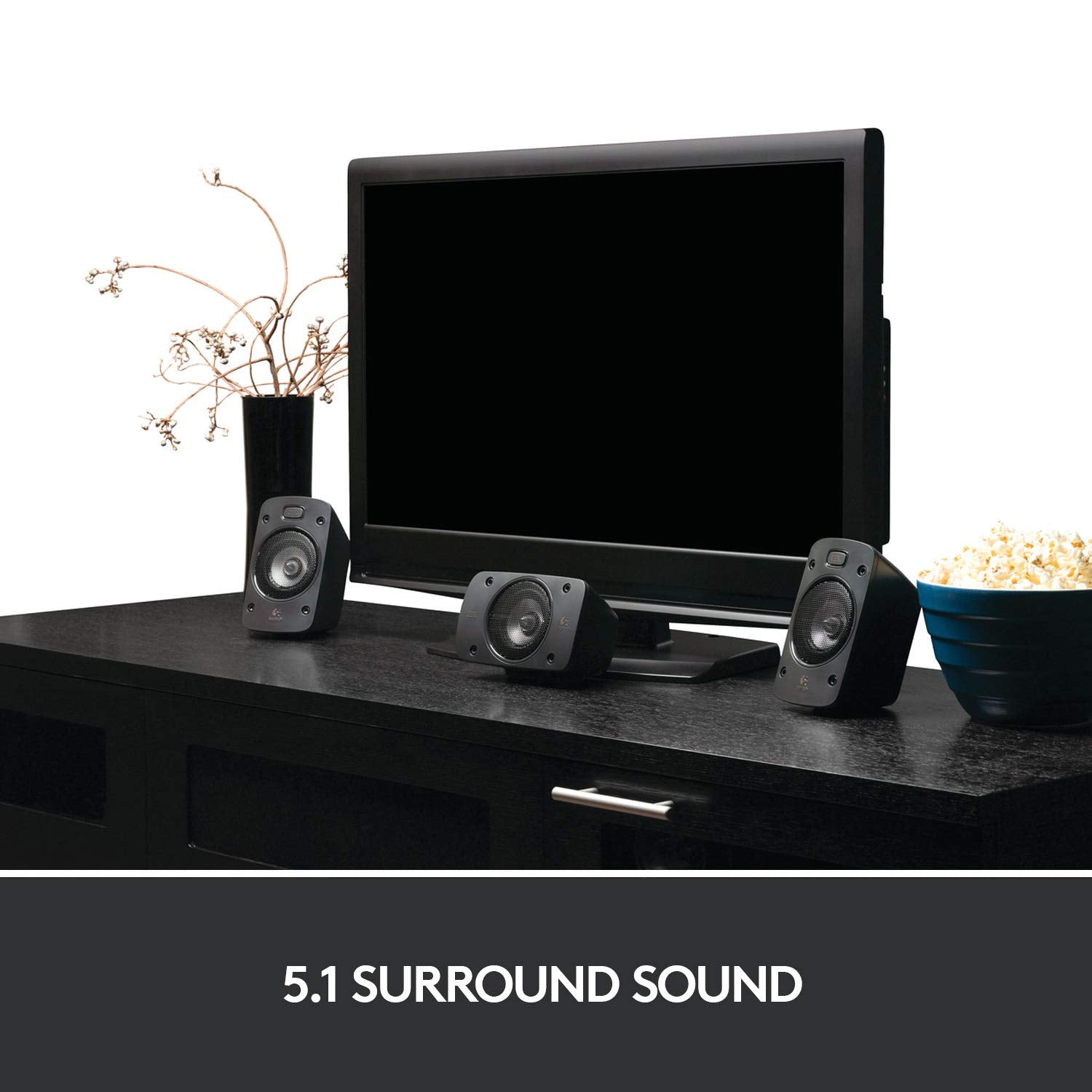Logitech Z906 5.1 Surround Sound Speaker System THX, Dolby Digital, and DTS certified surround sound - Golchha Computers