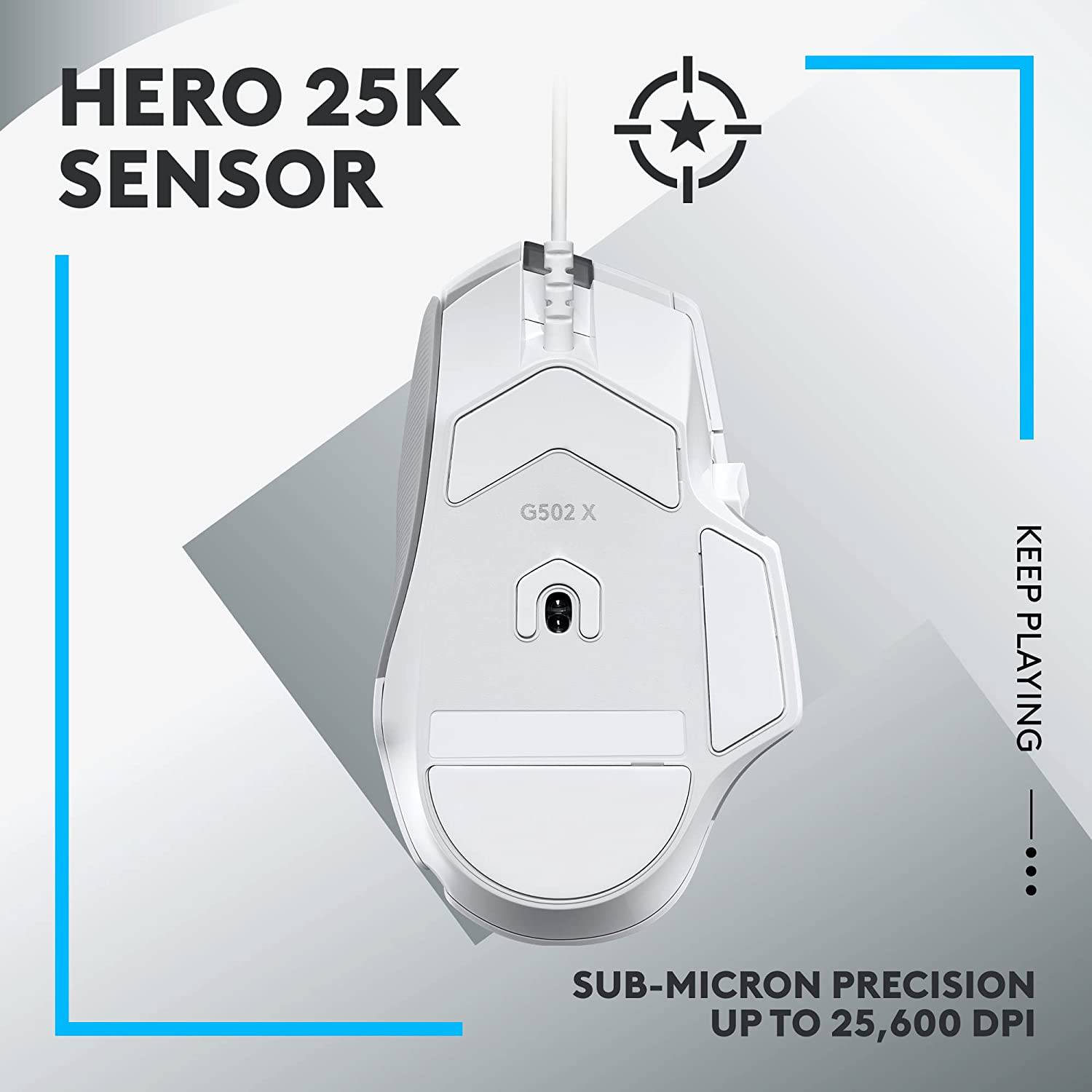 Logitech G502 X Wired Gaming Mouse - LIGHTFORCE Hybrid Optical-Mechanical Primary switches, Hero 25K Gaming Sensor, Compatible with PC/macOS/Windows - Golchha Computers