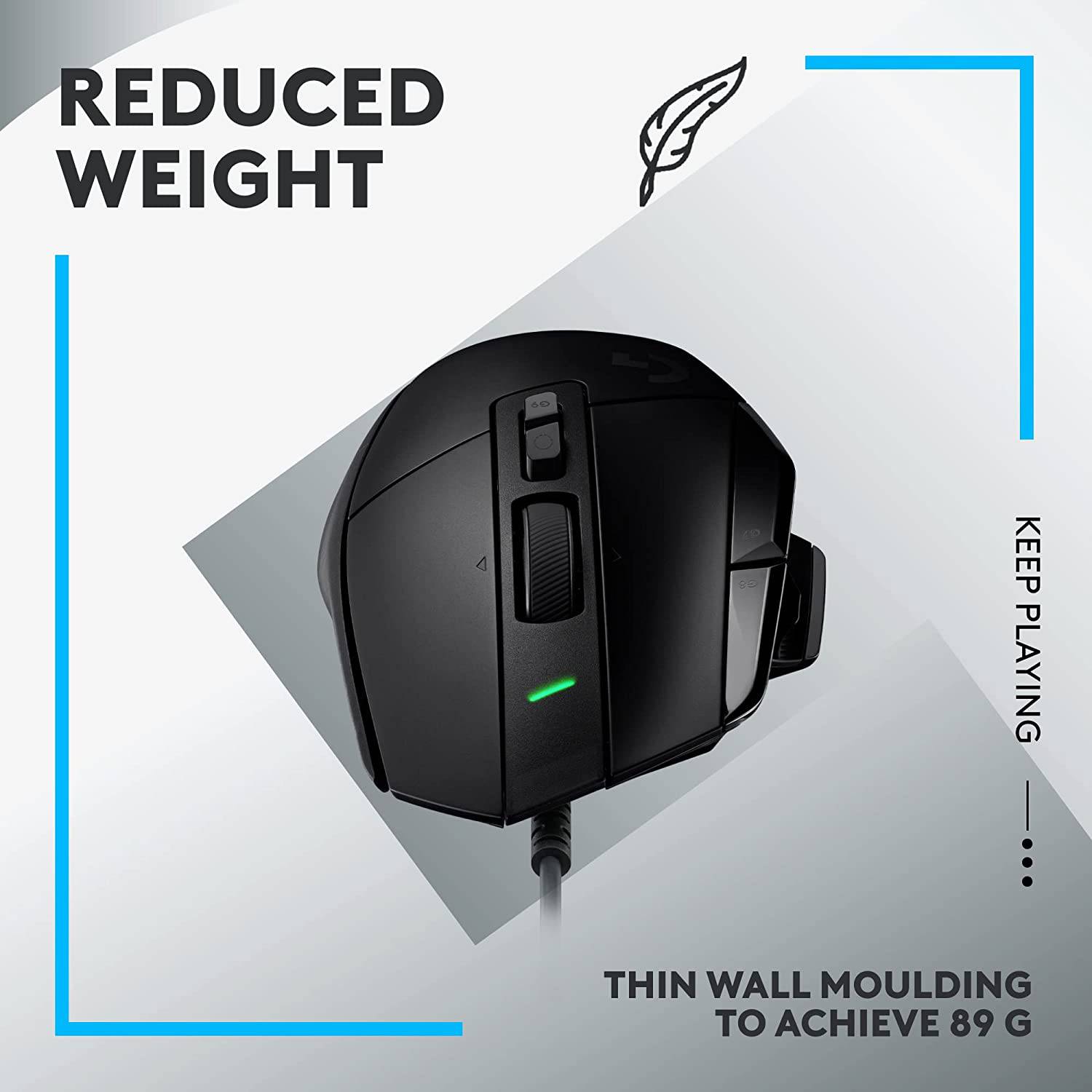 Logitech G502 X Wired Gaming Mouse - LIGHTFORCE Hybrid Optical-Mechanical Primary switches, Hero 25K Gaming Sensor, Compatible with PC/macOS/Windows - Golchha Computers