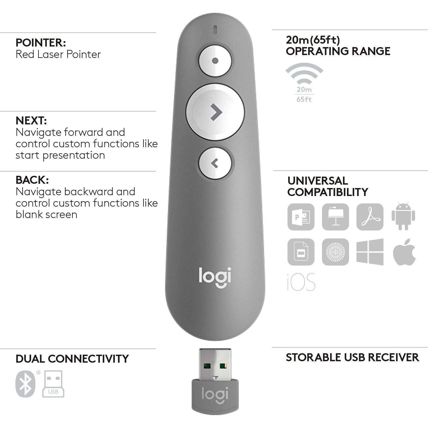 Logitech R500 Laser Presentation Remote - Golchha Computers