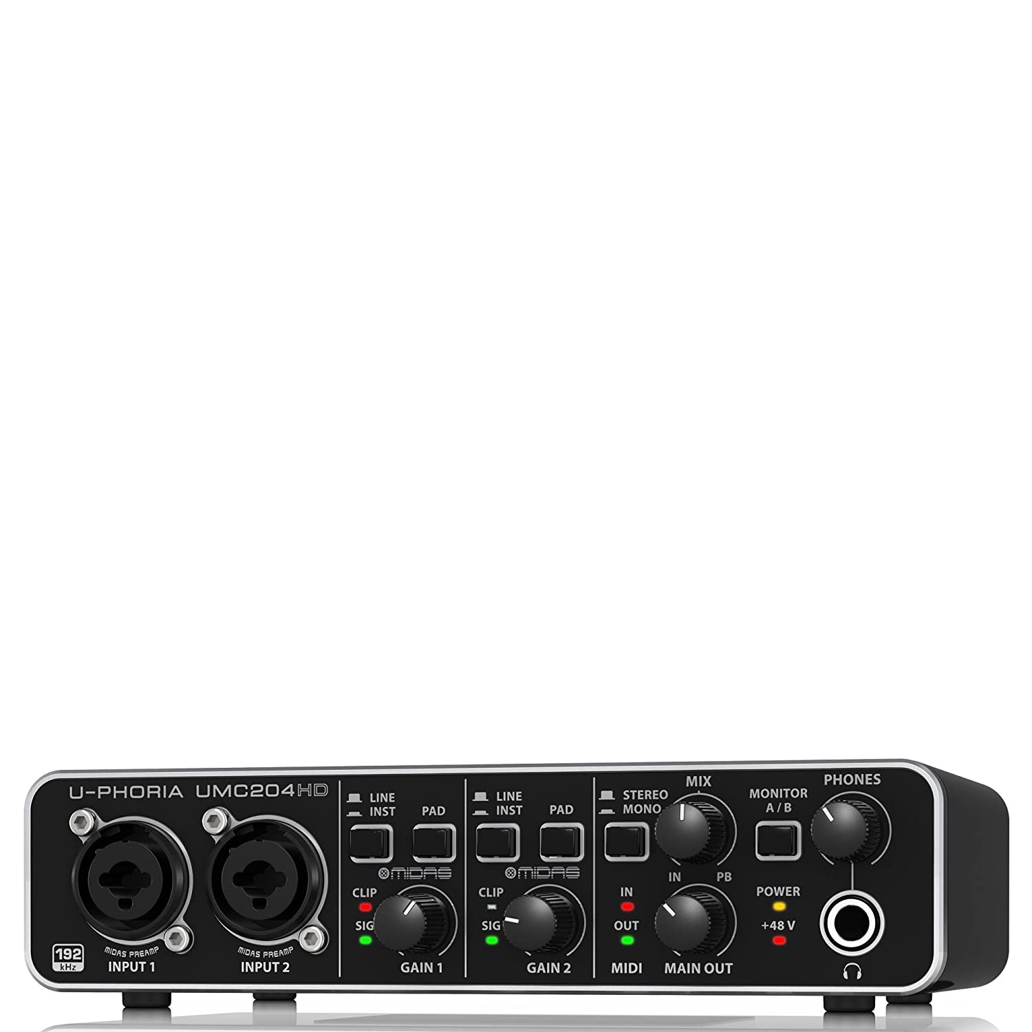 Behringer UMC202HD U-Phoria USB Audio Interface with MIDAS Microphone Preamplifiers - Golchha Computers
