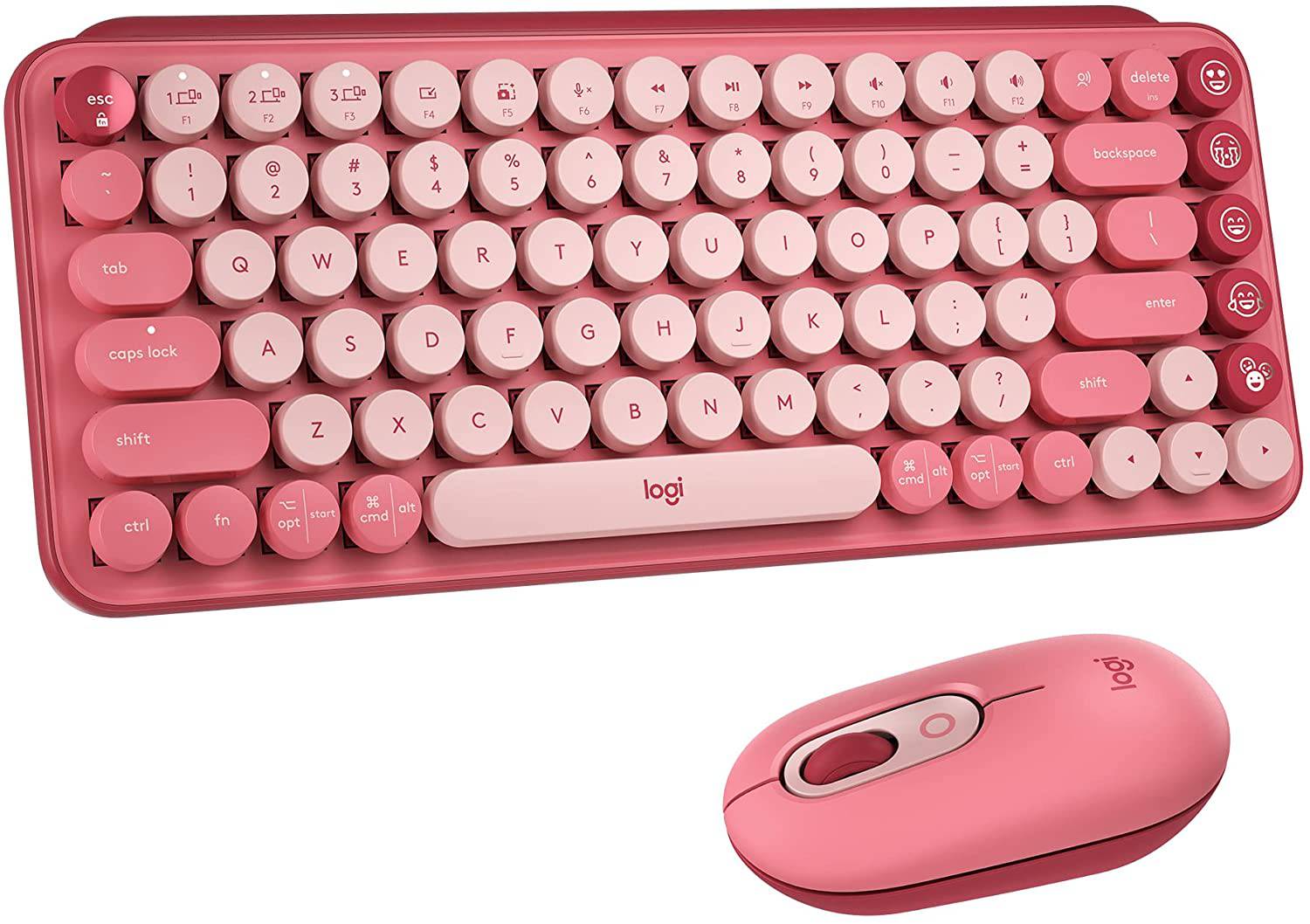 Logitech POP Wireless Mouse and POP Keys Mechanical Keyboard Combo - Customizable Emojis, SilentTouch,  Bluetooth, USB, Multi-Device - Golchha Computers