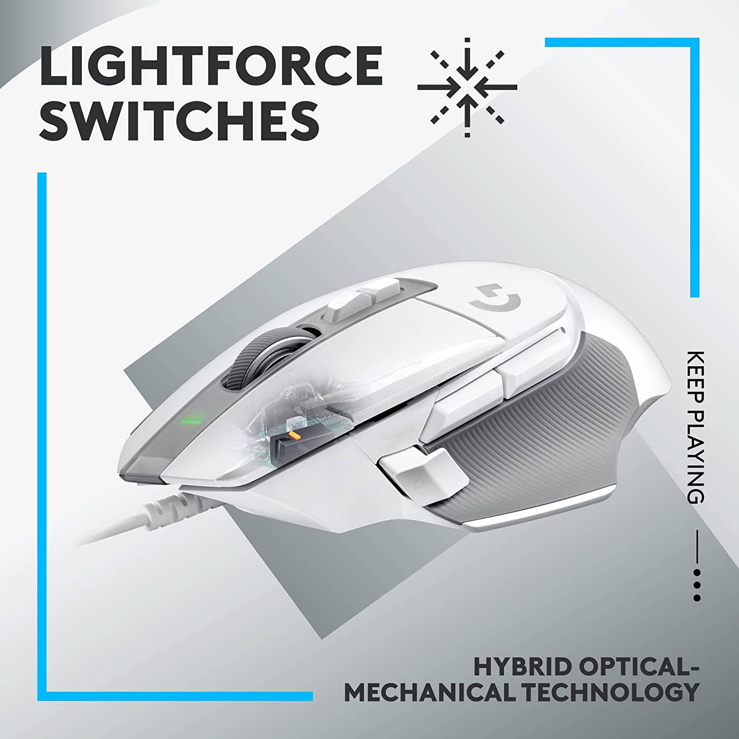 Logitech G502 X Wired Gaming Mouse - LIGHTFORCE Hybrid Optical-Mechanical Primary switches, Hero 25K Gaming Sensor, Compatible with PC/macOS/Windows - Golchha Computers